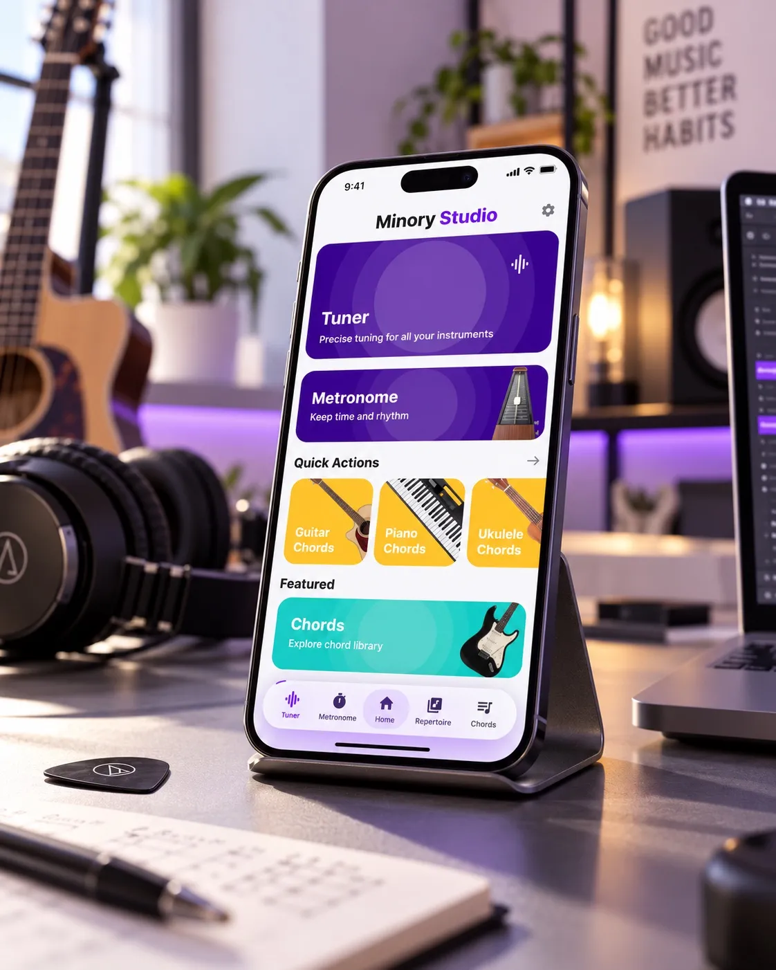 Minory Tuner & Metronome mockup 1